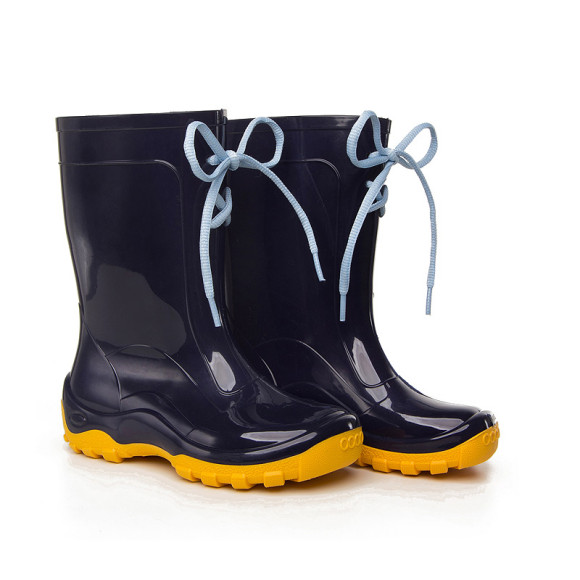 galocha-infantil-kidsplash-nanashark-cadarço-azul-amarelo